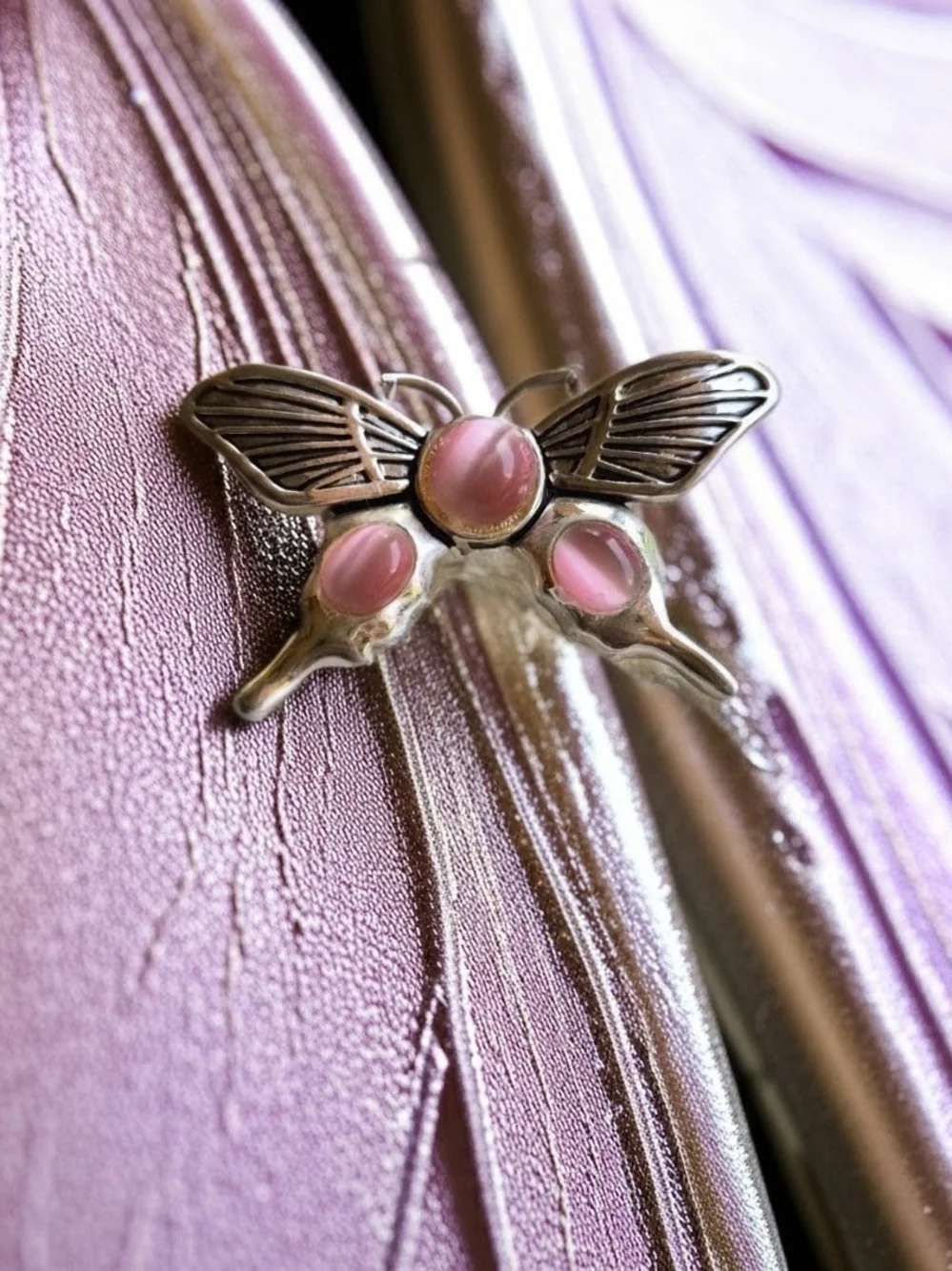 Pink Butterfly  Gemstone Necklace  Women Jewelry